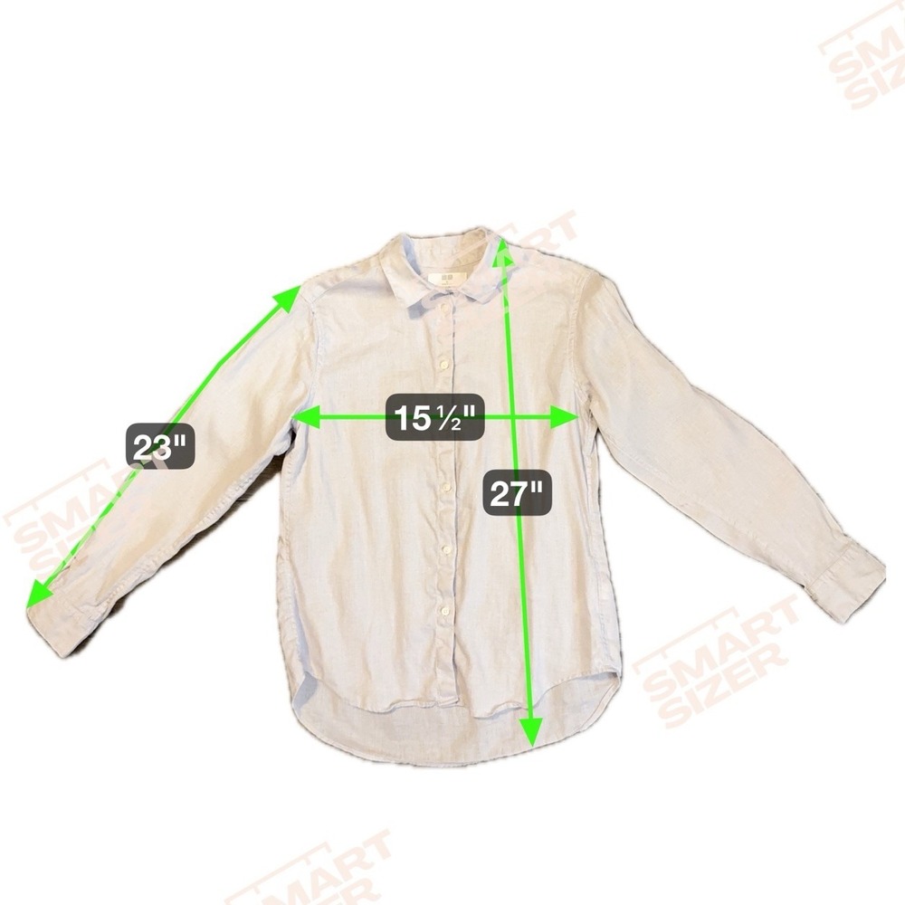 Uniqlo Womens Linen‎ Shirt XS Lilac Button Up Office Capsule Classic Minimalist - Picture 6 of 9